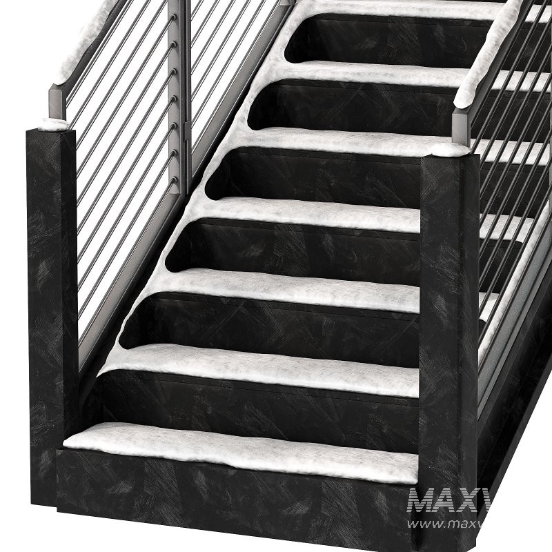 Snowy Factory Staircase - Image 6