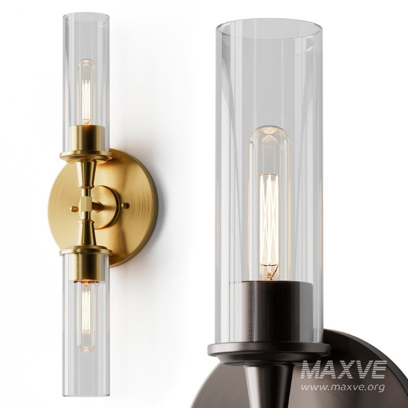 Double Bullet Glass Sconce - Image 1
