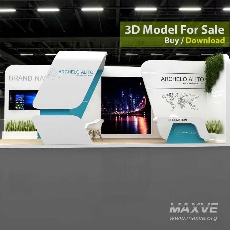 3d model exhibition minimal - Image 1