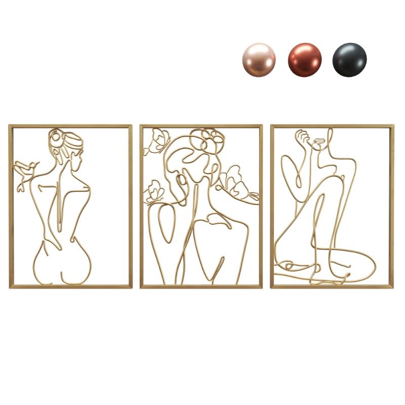 Minimalist_Metal_Line_Art_Woman - Image 3