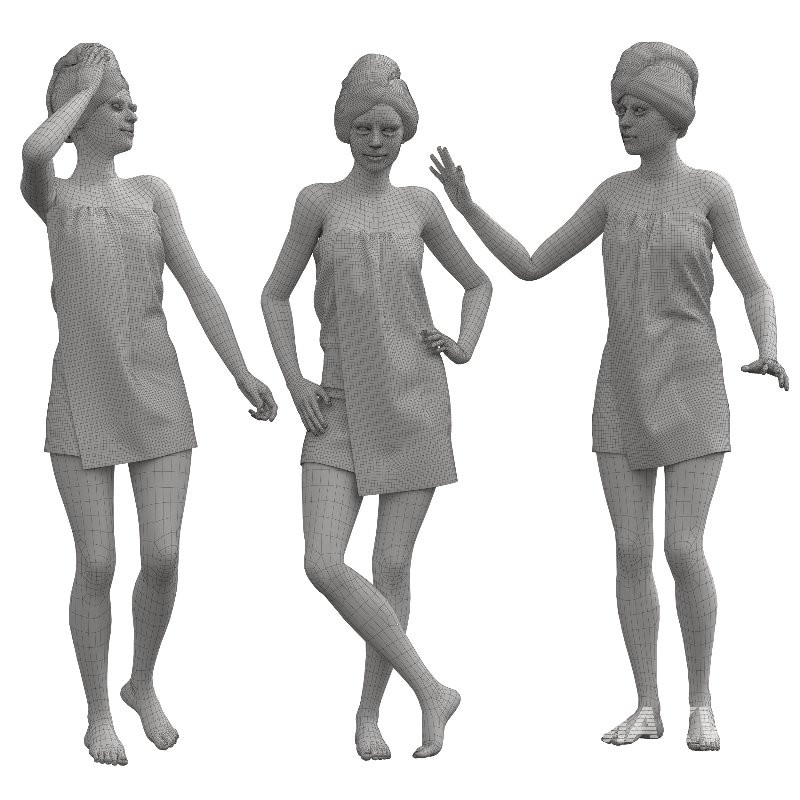 Spa Comfort Set in 3 poses - Image 4