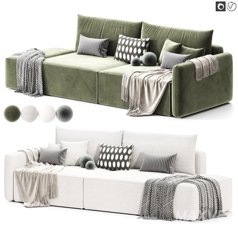 Corner sofa bed Portland 3 - Image 1