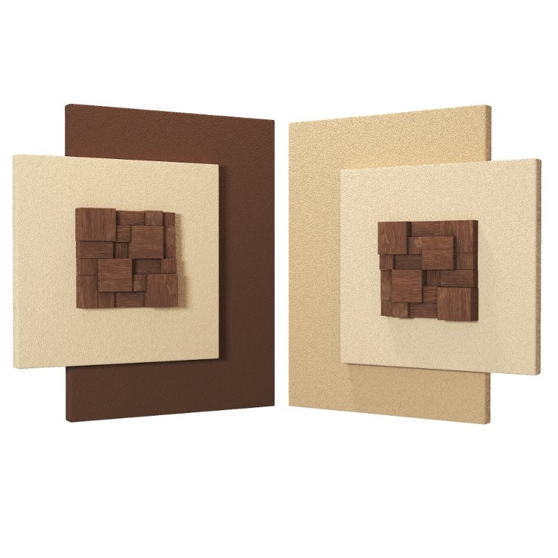 Abstract Square Wall Decor Wooden Cubes - Image 5
