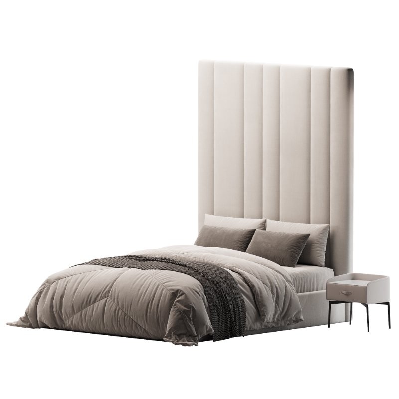 Bed with a high headboard - Image 3