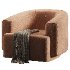 Hamlin Nubuck Leather Swivel Chair - Thumbnail 6