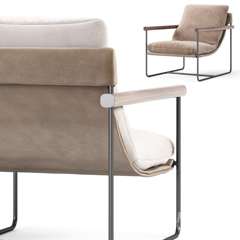 Khai Lounge Chair Tan - Image 3