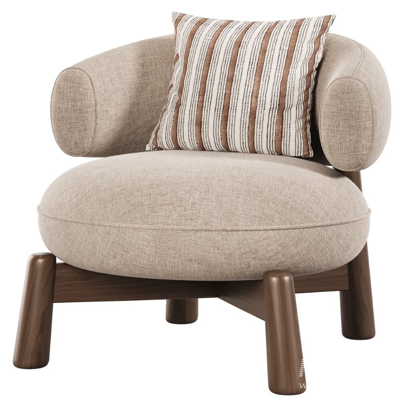 Baxter Leather armchair - Image 4