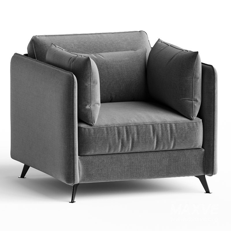 Sofia armchair, structural fabric - Image 2