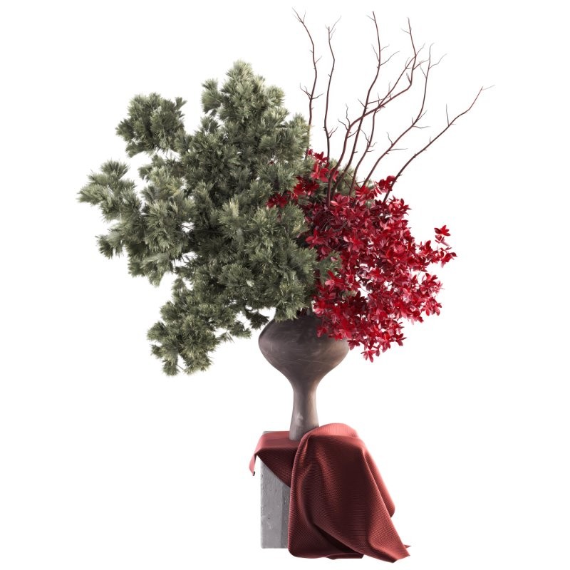 Crimson Accents Pine Vase 48 - Image 2