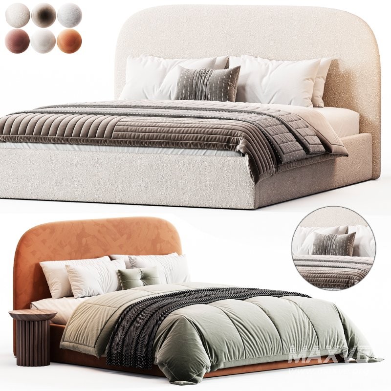 Bed Kevia 160 Soft Ginger - Image 2