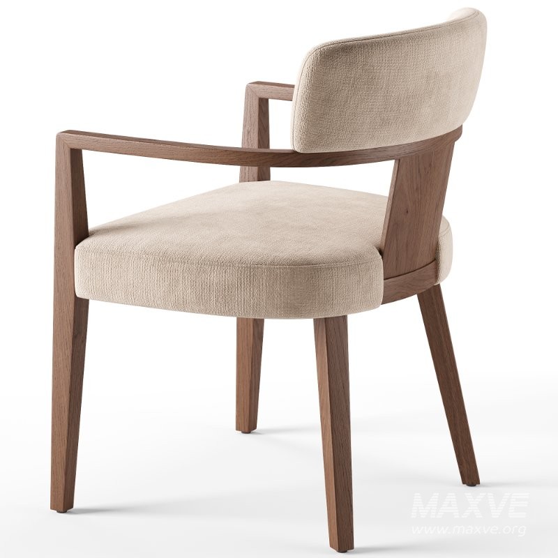 Lila Soft Beige Fabric Dining Chair - Image 6