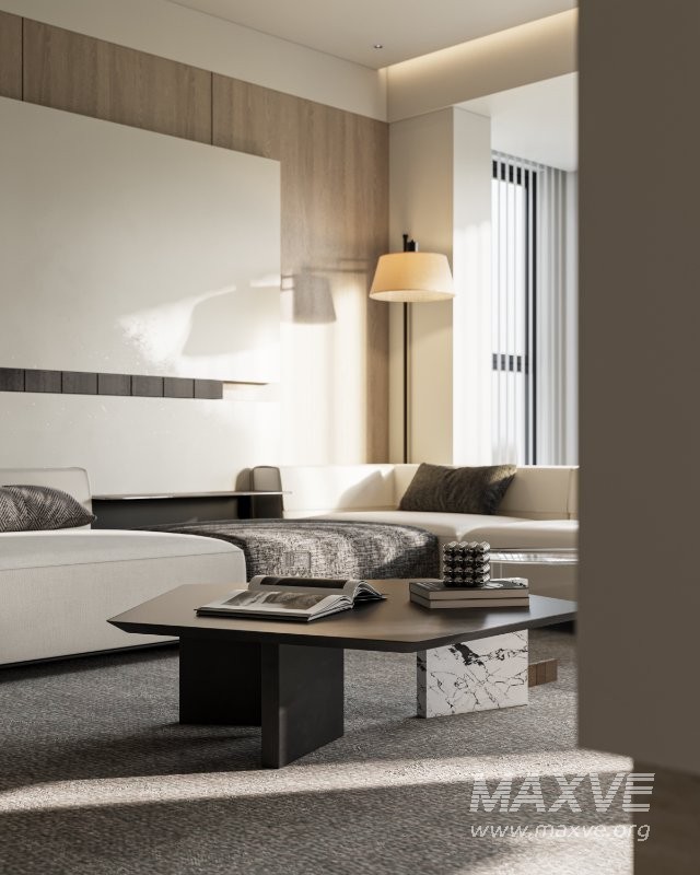 Modern living room and dining room interior scene - Image 5