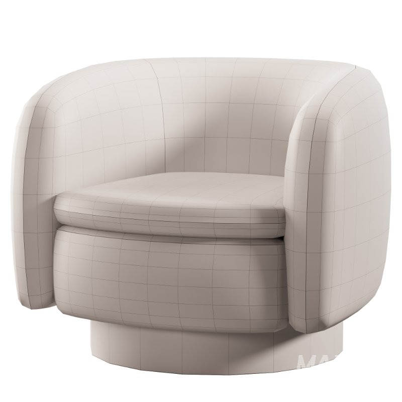 Muir Camel Velvet Swivel Chair - Image 5