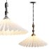Vintage Pleated Pendant Lampshade Chandelier - Thumbnail 1