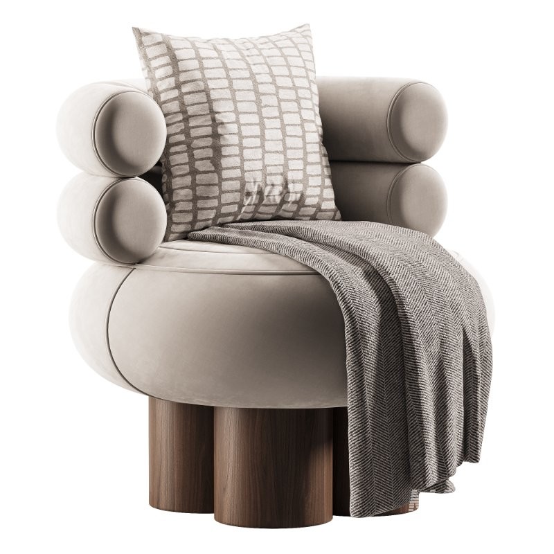 Swivel_chair_made_of_solid_wood_with_a_bukled_back - Image 1