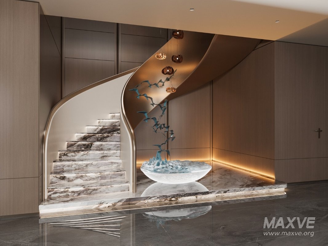 Modern living room staircase - Image 1