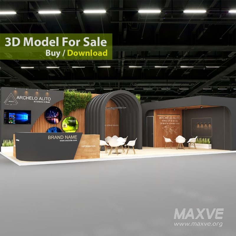 exhibition 3d model minimal - Image 1