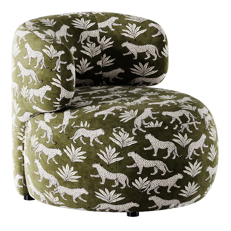 Brayden Stone Cream Woven Fabric Occasional Chair - Image 1