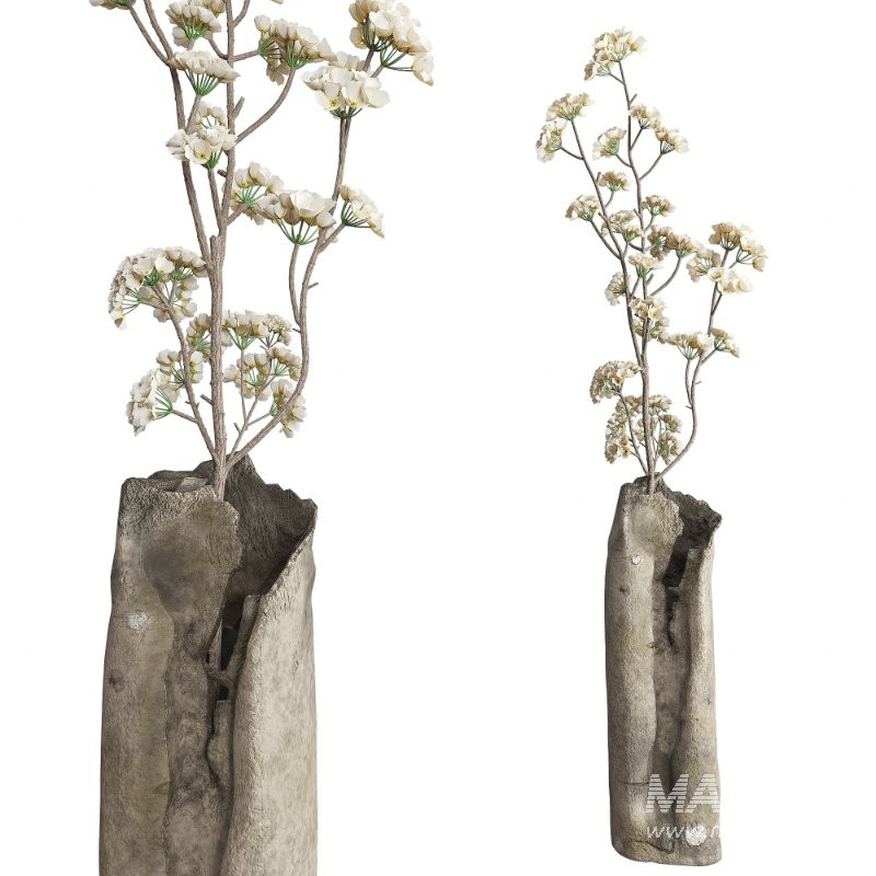Wild Flower Bouquet Raw Stone Vase - Image 7