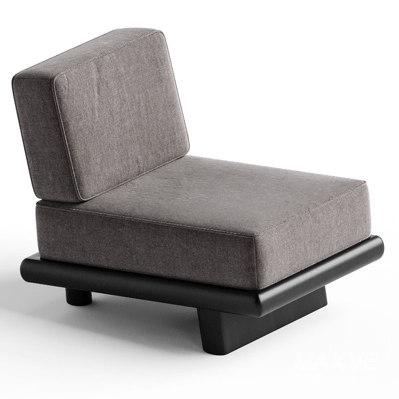 SOFA COCO OFF WHITE FRAME TULIPWOOD STAINED DARK - Image 1