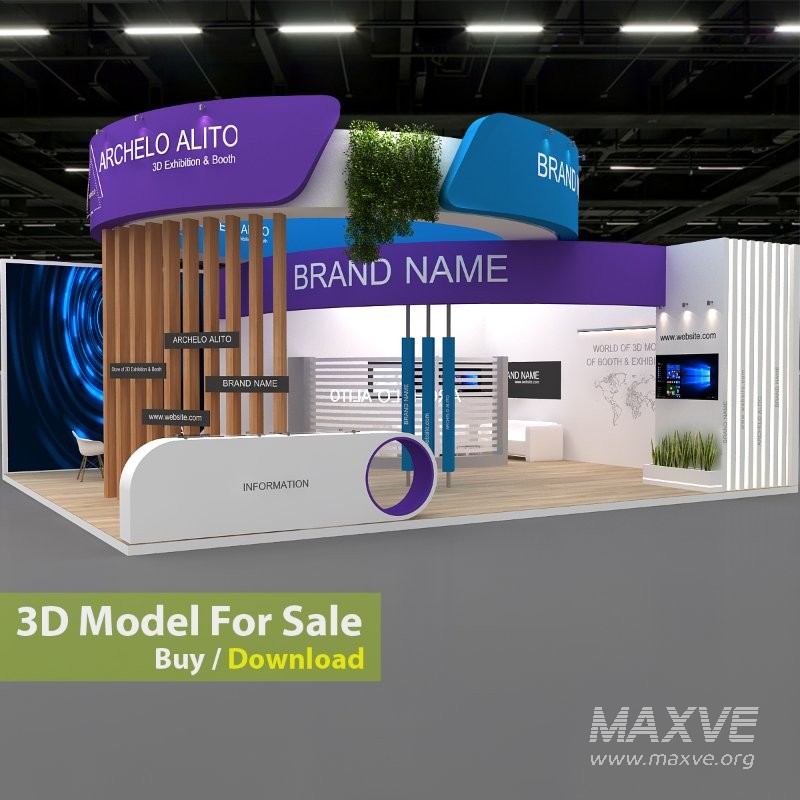 Exhibition Booth 3D Model - Image 2
