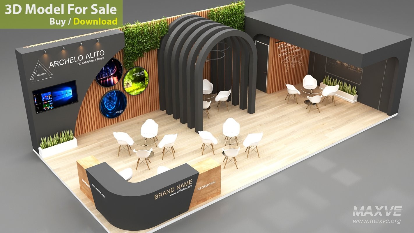 exhibition 3d model minimal - Image 5