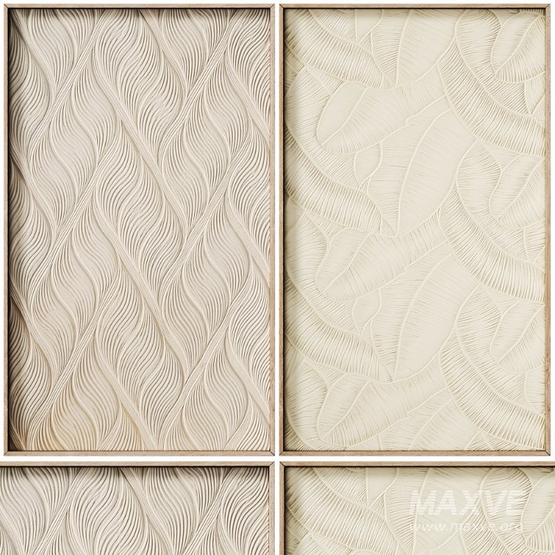 Decorative 3D Art Relief Panel 143 Set - Image 1