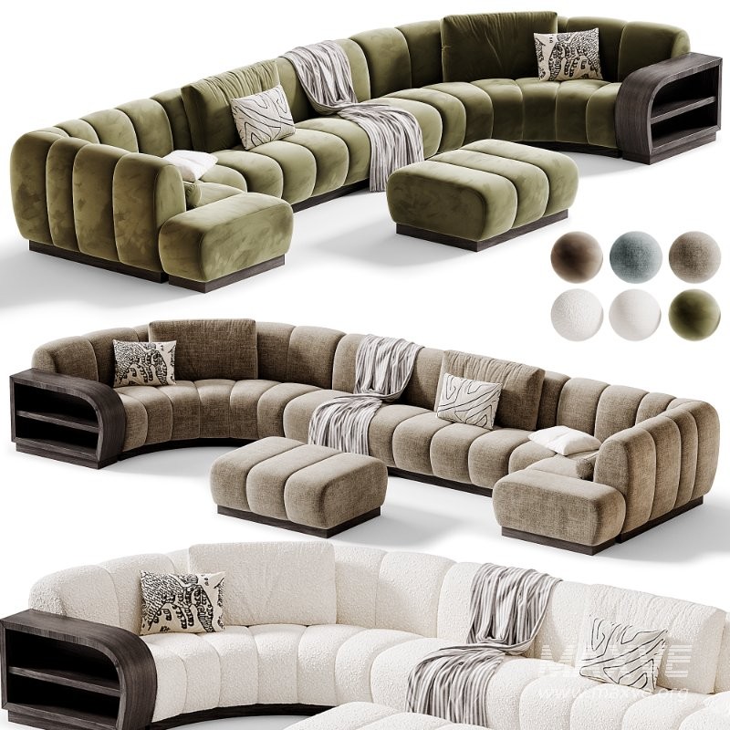 Biscuit Sectional Modular Sofa - Image 2