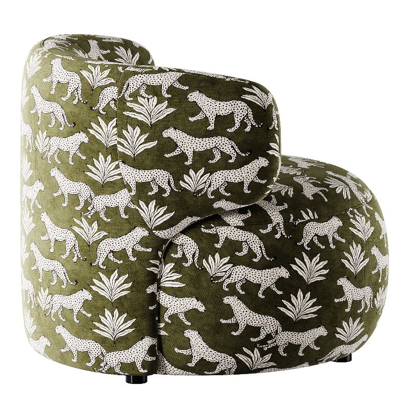 Brayden Stone Cream Woven Fabric Occasional Chair - Image 2