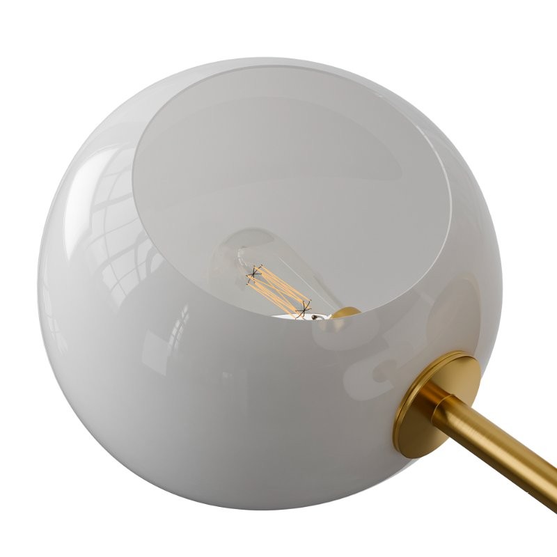 Minimalist Globe Sconce and Xaviero Glass Vanity Light - Image 7