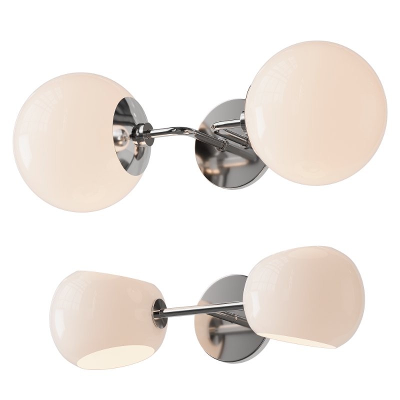 Minimalist Globe Sconce and Xaviero Glass Vanity Light - Image 5