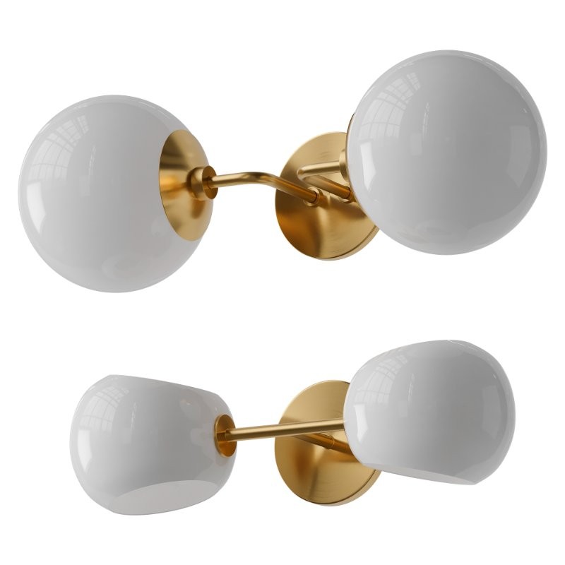 Minimalist Globe Sconce and Xaviero Glass Vanity Light - Image 8