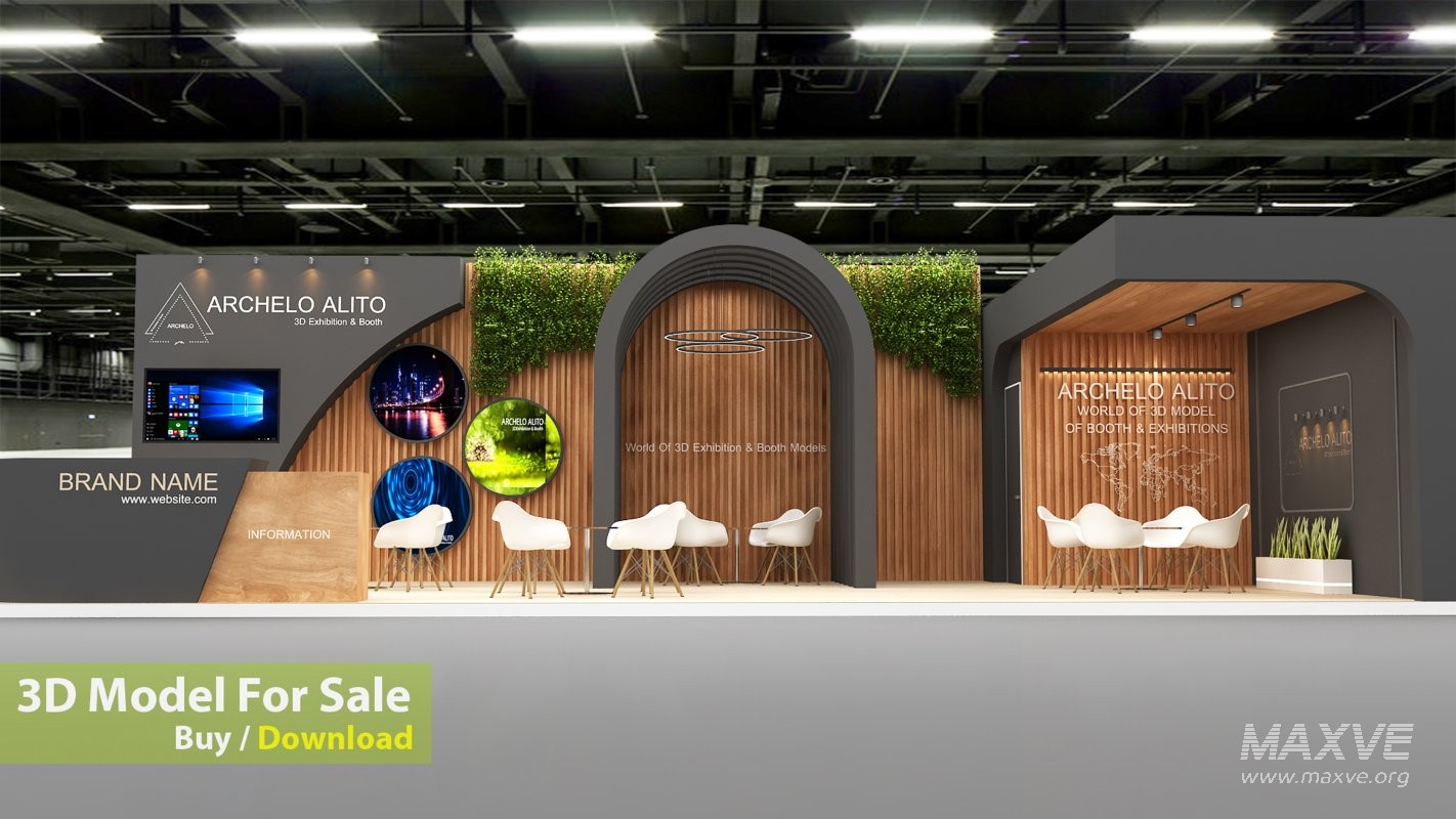 exhibition 3d model minimal - Image 6