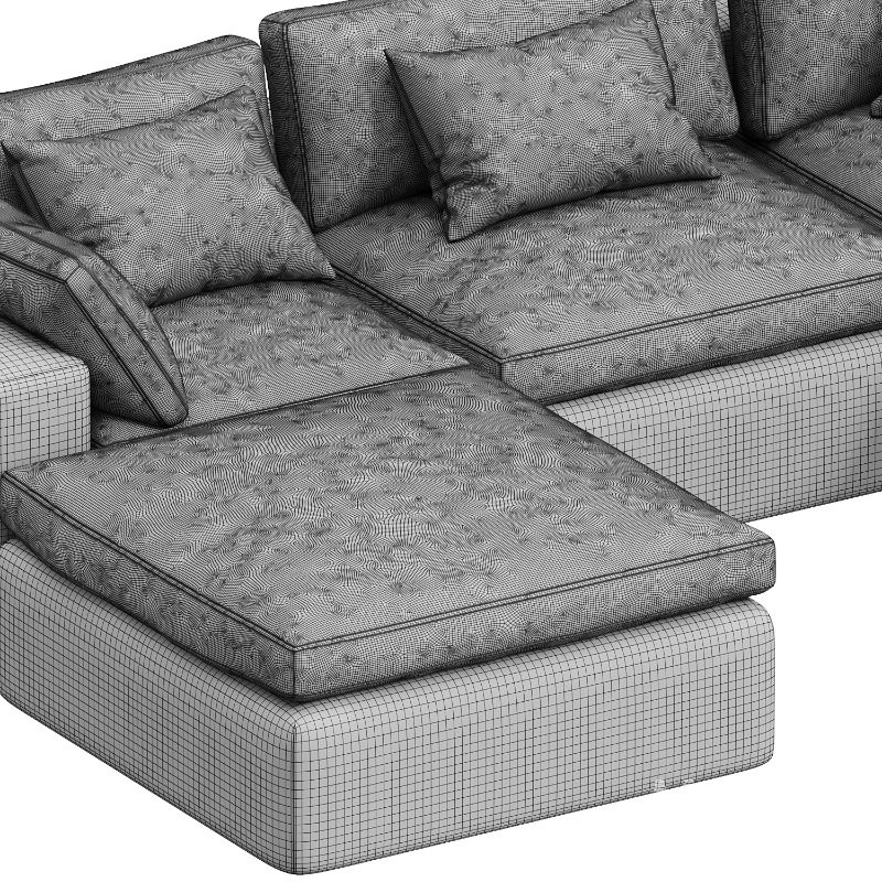 Dream Navy Sectional Sofa Combination 08 - Image 3