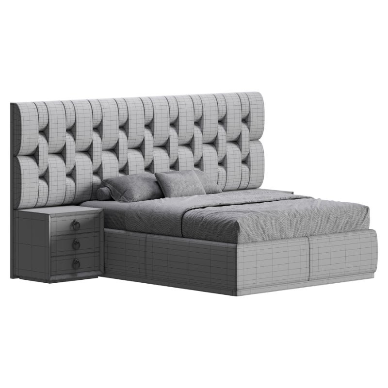 Contemporary Black Wood Queen Bed - Image 11