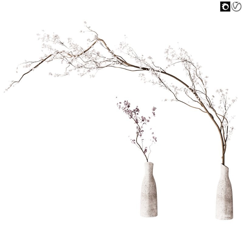 Flowering branch in a vase 04 - Image 1