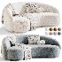 Boucle Curved Sofa - Thumbnail 6