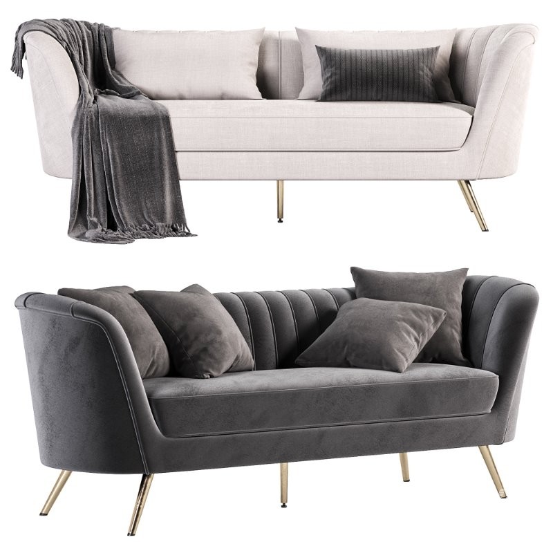 Meridian Furniture Margo Grey Velvet Sofa - Image 4
