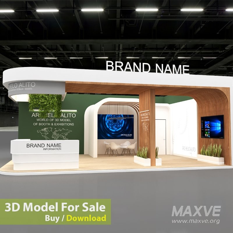 exhibition minimal 3d model - Image 3