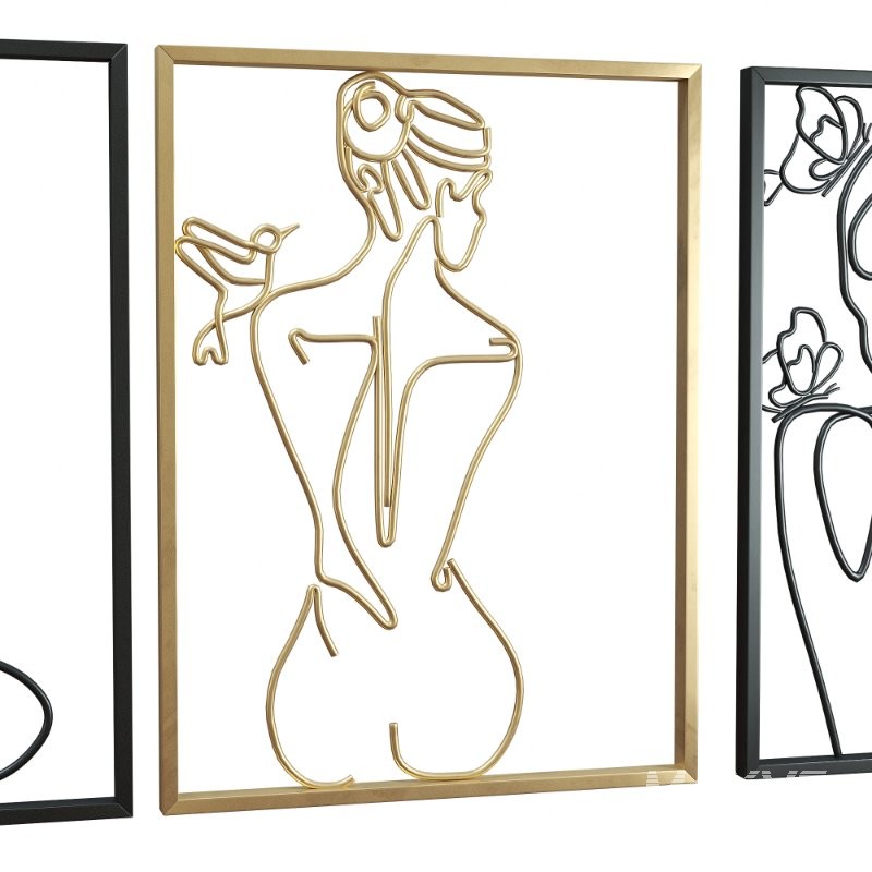 Minimalist_Metal_Line_Art_Woman - Image 5