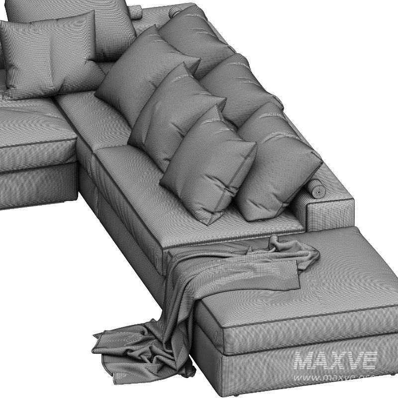 Groundpiece modular sofa by Flexform 11MXB Large - Image 4