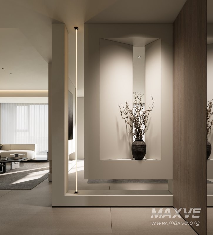 Modern living room and dining room interior scene - Image 2