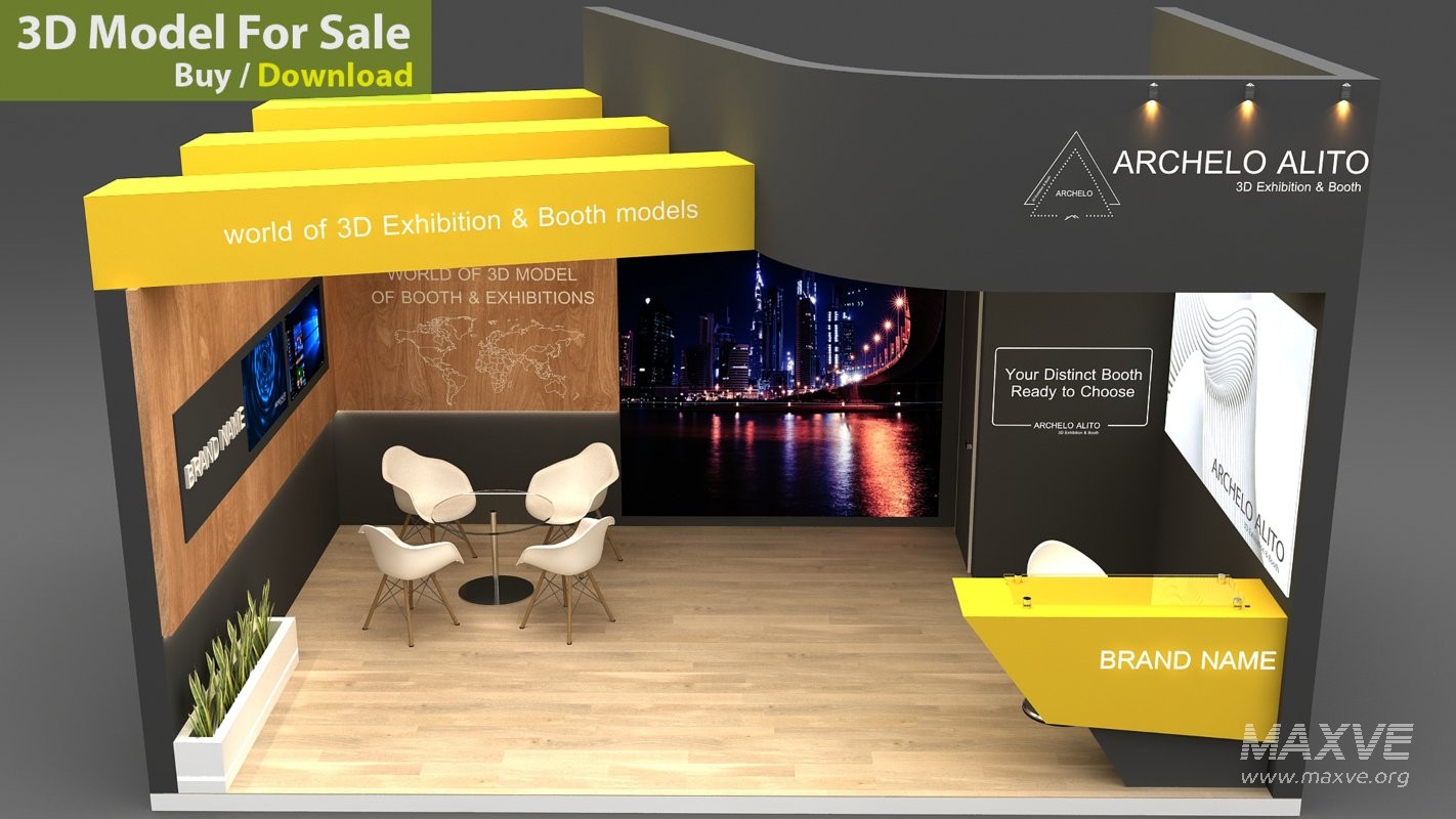 stall expo event 3d model - Image 5