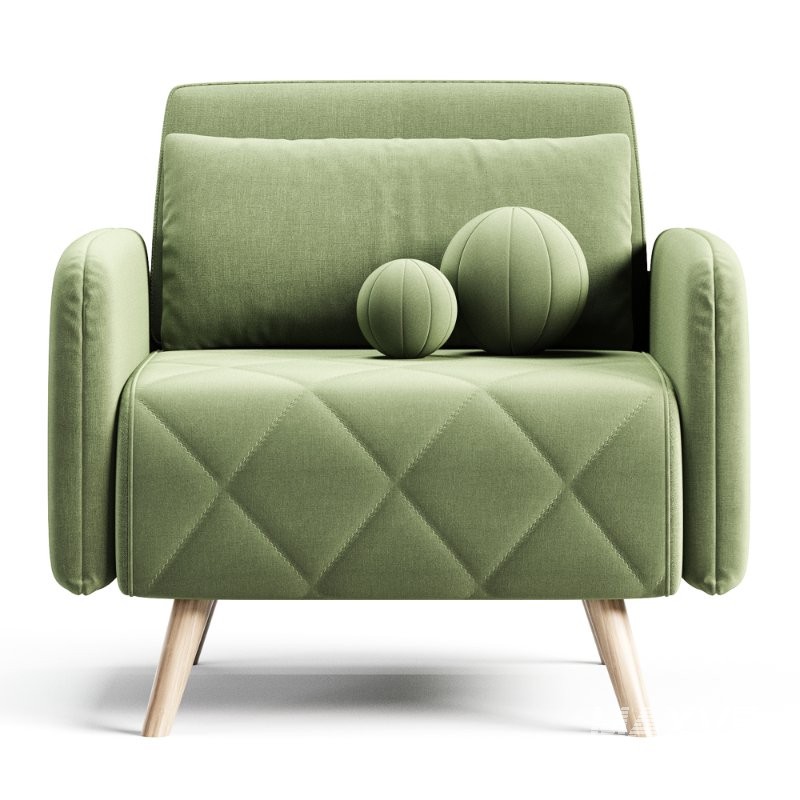 Fotoliu pat Kusken Velvet Yellow - Image 4