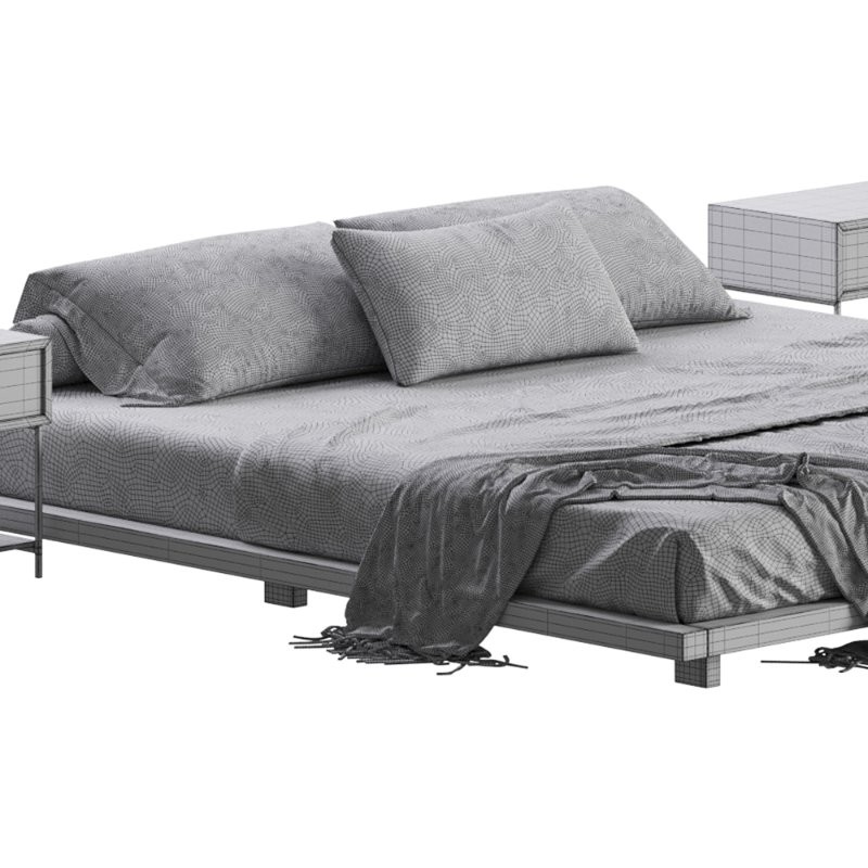 Japanese Style King Low Bed - Image 10