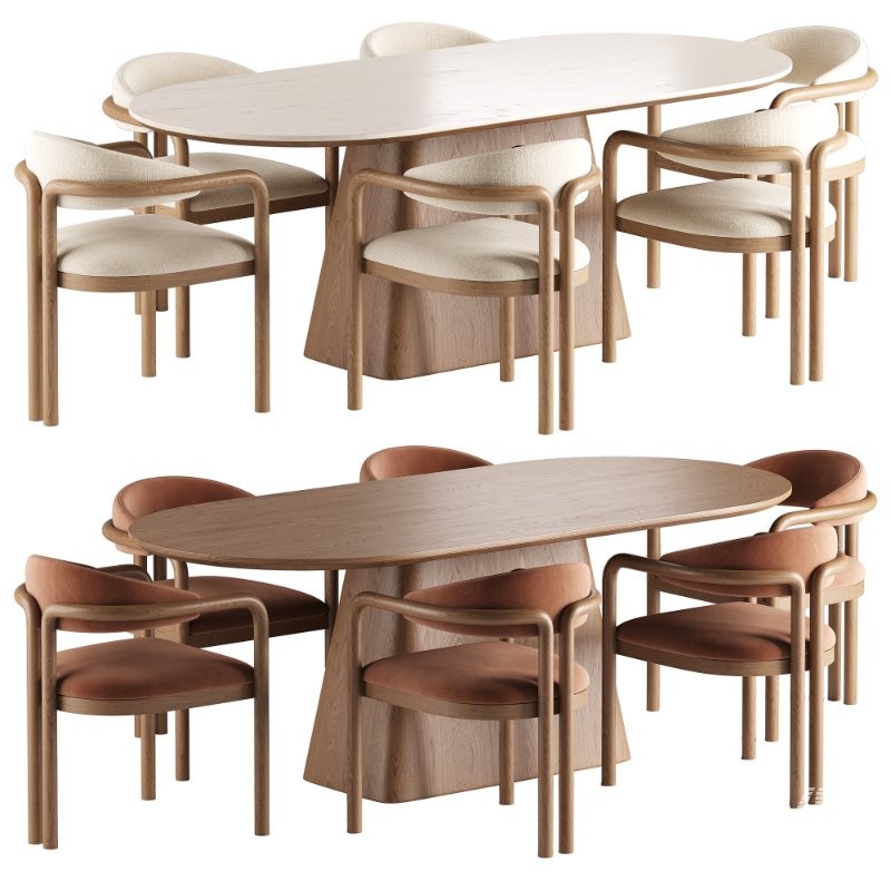 Palermo Fabric Dining Chair and Thorsten Dining Table - Image 9