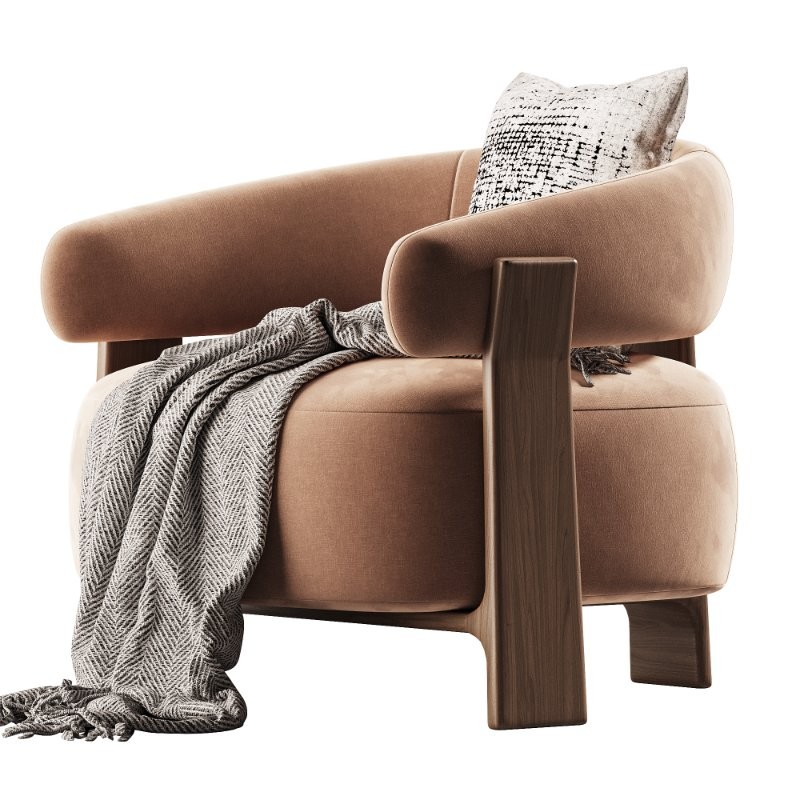 Granite lenestol i chenille - Image 2