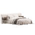 Riviera Isabelline White Fabric Queen Bed - Thumbnail 2