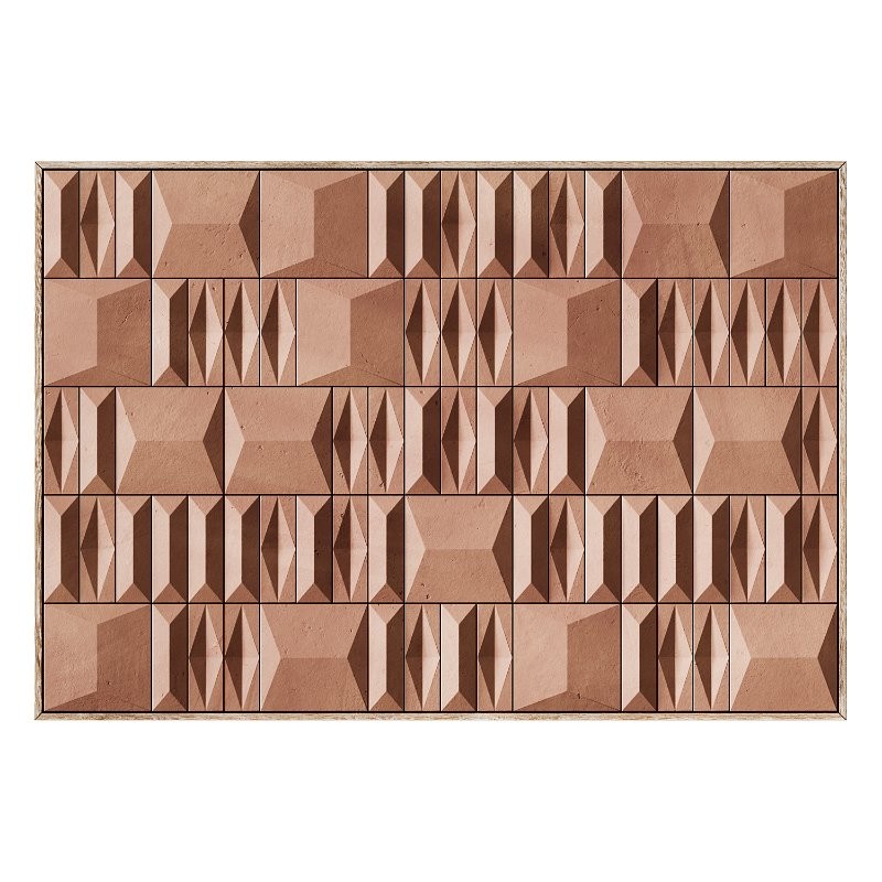 3D Art Relief 205 Terra Cota Tiles Panel by Theiatiles - Image 2