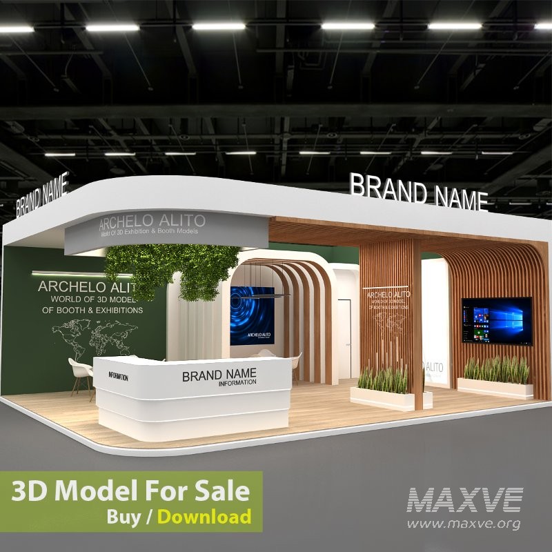 exhibition minimal 3d model - Image 2